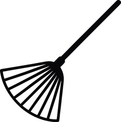 leaf rake on white background  .eps