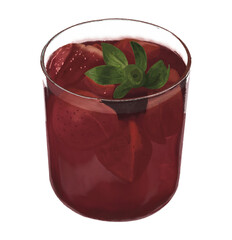 Strawberry Fruit Chad Juice Vector Design