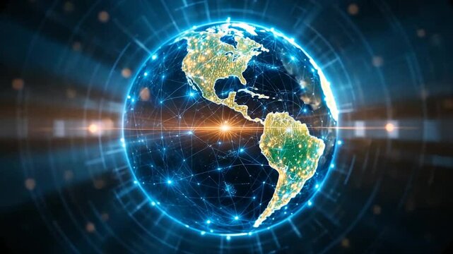 Abstract representation of earth in space vibrant cosmic scene stunning planets educational space exploration universe cosmic imagery scientific background