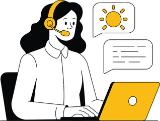 business woman with laptop