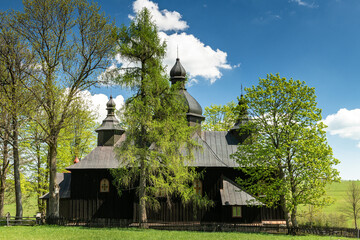Church greek catholic of Blessed Virgin Mary in Krzywa, Poland.