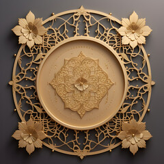 vintage gold frame on the wall