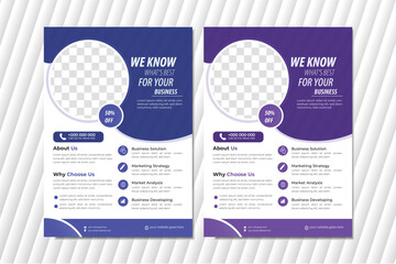 
a bundle of 2 templates of a4 flyer template, modern template and modern design, perfect for creative professional business 