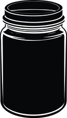 mason jar with lid on white background  .eps
