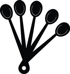 measuring spoons on white background  .eps