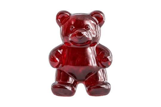 jelly bear candy isolated on transparent background