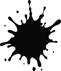 paint splash on canvas on white background