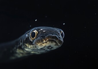 Snake Underwater Close Up