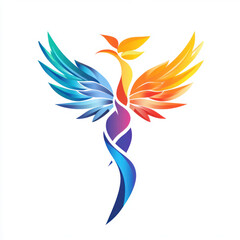 abstract colorful bird