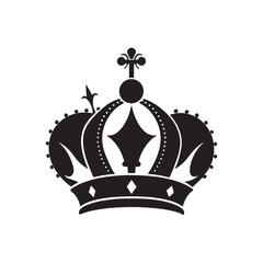 Royal Crown with Cross Silhouette