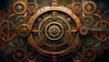 Obraz premium old clock mechanism