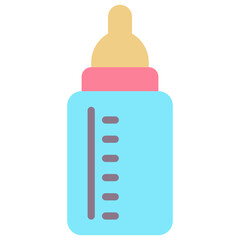 Baby Feeder Bottle Vector Icon, Flat Style Isolated Vector Icon.
