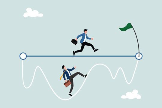 Entrepreneurs compete with smart people who walk the straight and easy path while others are on the difficult path. The easy way or shortcut to business success or the difficult and arduous path.