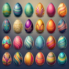 set of easter eggs