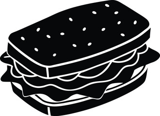 sandwich with lettuce and tomato on white 