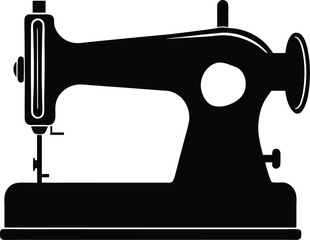 sewing machine on white background  