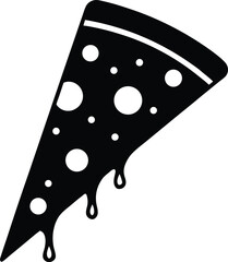 slice of pizza on white background.eps