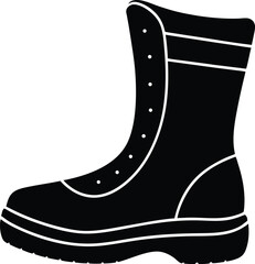 snow boot on white background