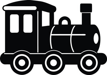 toy train on white background 