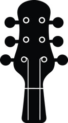 tuning pegs of a guitar on white background 