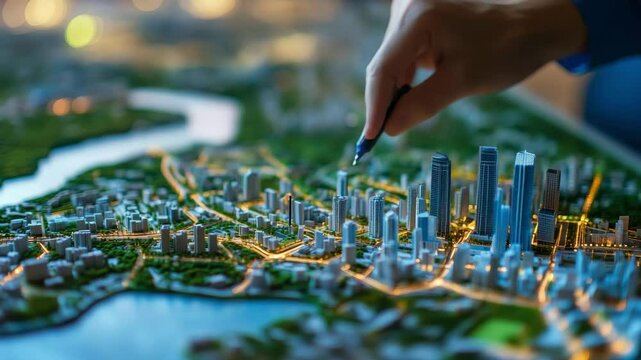 Geospatial data scientists analyzing geographical data for urban planning and resource management
