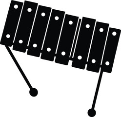 xylophone with mallets on white background  .eps