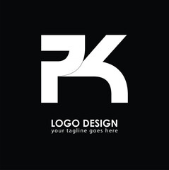 PK PK Logo Design, Creative Minimal Letter PK PK Monogram