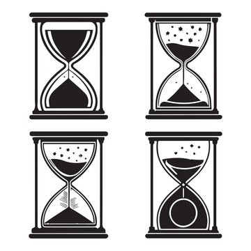hourglass-icon-set,Time management,Sand watch icon set,Sandglass icons on transparent background Vector illustration.