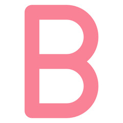 Letter B Isolated Vector Icon, Flat Style Vector Icon. 