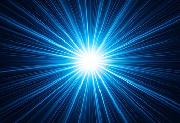 Fototapeta premium Radiant Azure Illumination: A Mesmerizing Display of Light and Depth