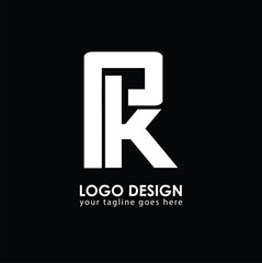PK PK Logo Design, Creative Minimal Letter PK PK Monogram