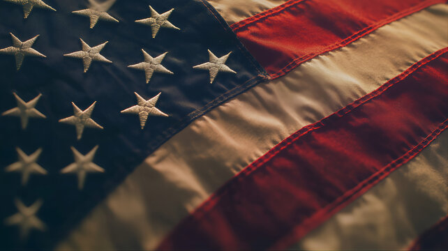 Waving American flag freedom symbol. American flag, also known as the Stars and Stripes. DNational flag of the United States and is a symbol of freedom, liberty, and justice, patriotism 