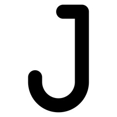 Letter J Isolated Vector Icon, Flat Style Vector Icon. 