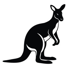 Kangaroo, Kangaroo Poses Silhouette, Kangaroos Vector Silhouette, kangaru vector isulated on white background, Illustration of kangaru, Wallaby Kangaroos.