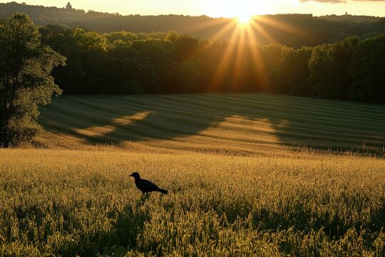 Goldcrest, Regulus regulus. The bird sits on a tree branch, close-up. Beautiful simple AI generated image - Powered by Adobe