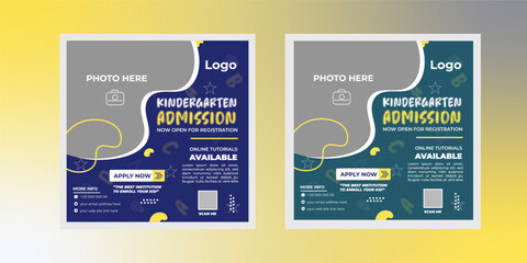 Kindergarten school admission social post