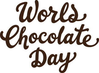 Happy Chocolate Day Typography Vector Art Illustration.