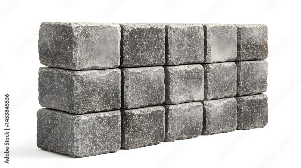 Poster gray stone blocks arranged in a structured rectangular pattern.