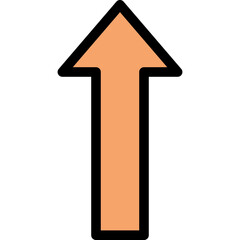  Upper Arrow Vector Icon, Filled Style Isolated Vector Icon.