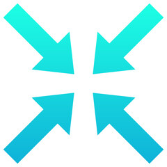 Minimize Vector Icon, Silhouette Gradient Style Isolated Vector Icon. 