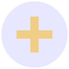 Add Button Vector Flat Icon. 