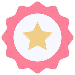 Favorite Sticker Vector Flat Icon. 