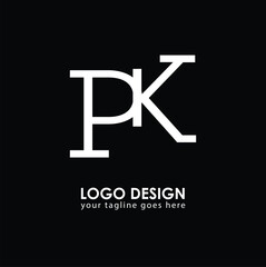 PK PK Logo Design, Creative Minimal Letter PK PK Monogram