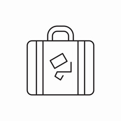 Travel luggage baggage bag icon vector sign