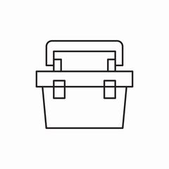 Toolbox storage equipment container icon vector sign