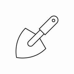trowel digging tool icon vector sign
