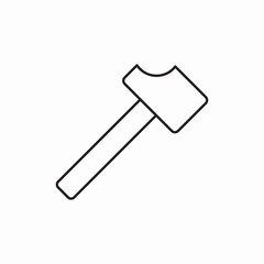 Hammer construction icon vector sign