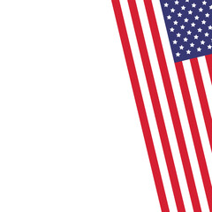 Fototapeta premium American flag. USA flag isolated on white background
