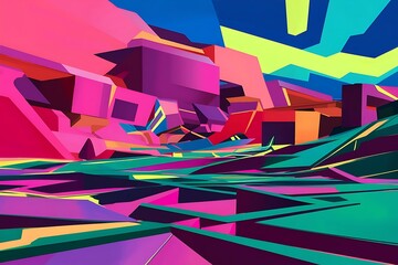 Colorful geometry background