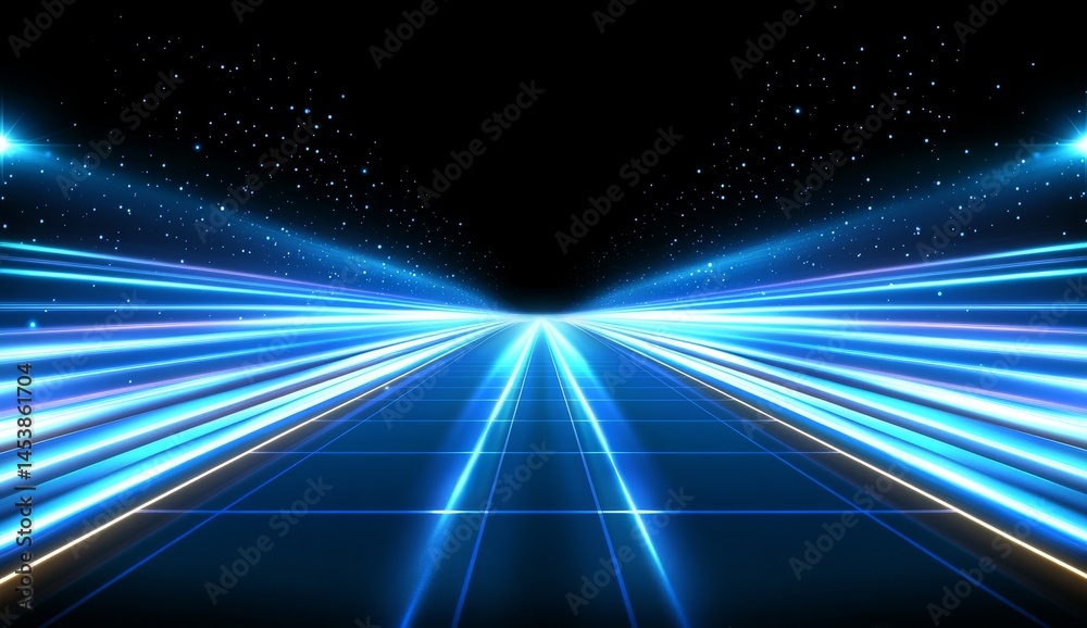 Poster glowing abstract pattern symbolizing artificial intelligence